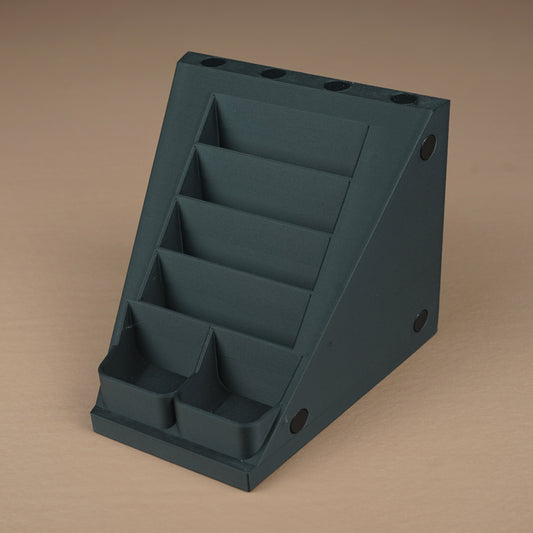 Large Wedge - Hook/Bead Bag holder with 2 Bins