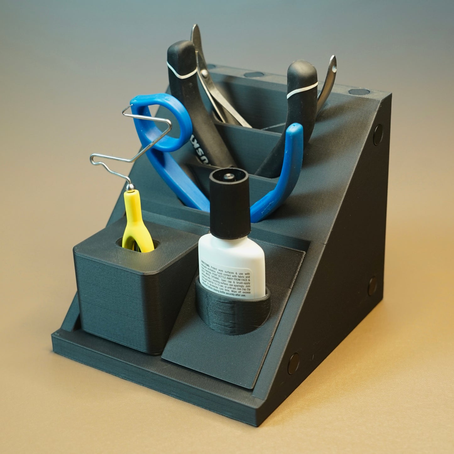 3 Plier Holder Tool Base with 2 Inner Slots (tools and inserts not included)