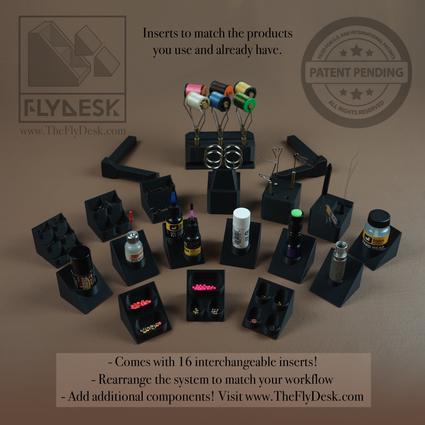 FlyDesk Foundation Fly-Tying Station (*tools and supplies not included*)
