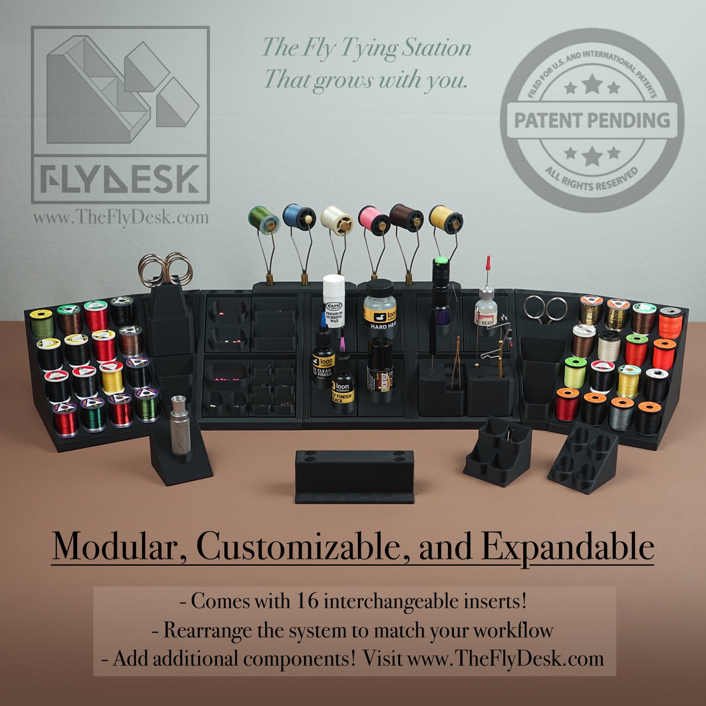 FlyDesk Foundation Fly-Tying Station (*tools and supplies not included*)