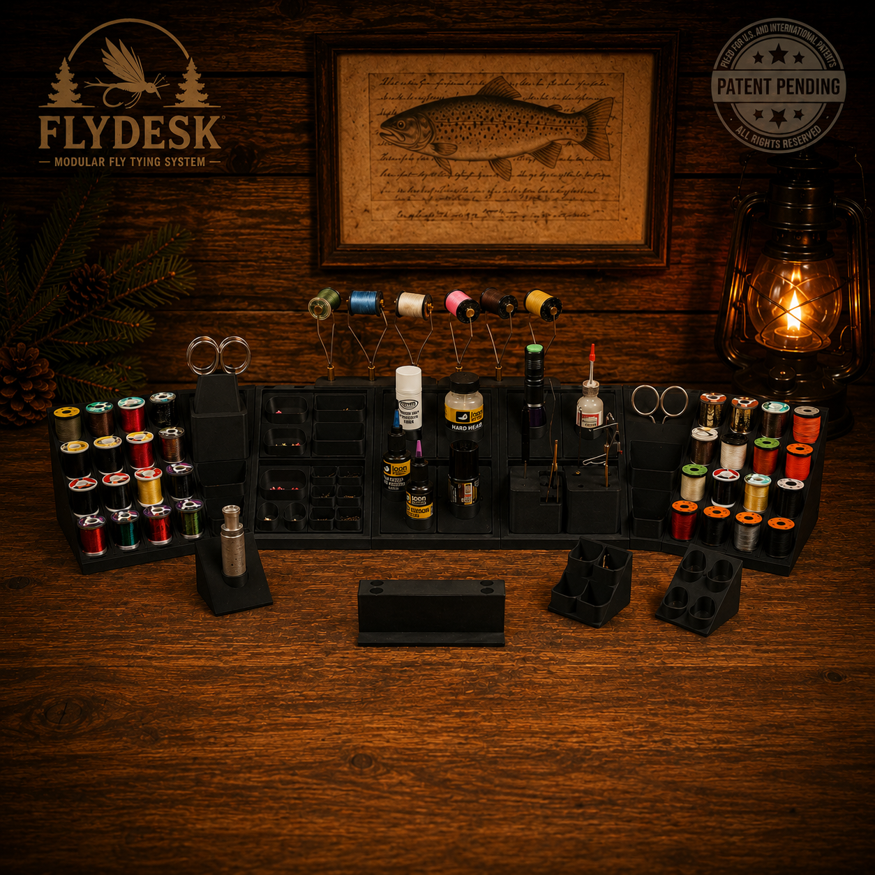 FlyDesk Foundation Fly-Tying Station (*tools and supplies not included*)